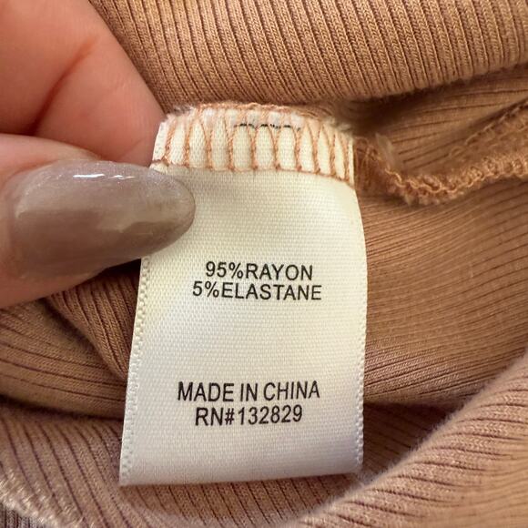 LOVERS + FRIENDS | Tyra Ribbed Midi Dress With Crossover Neckline and Slit Small - Picture 7 of 7